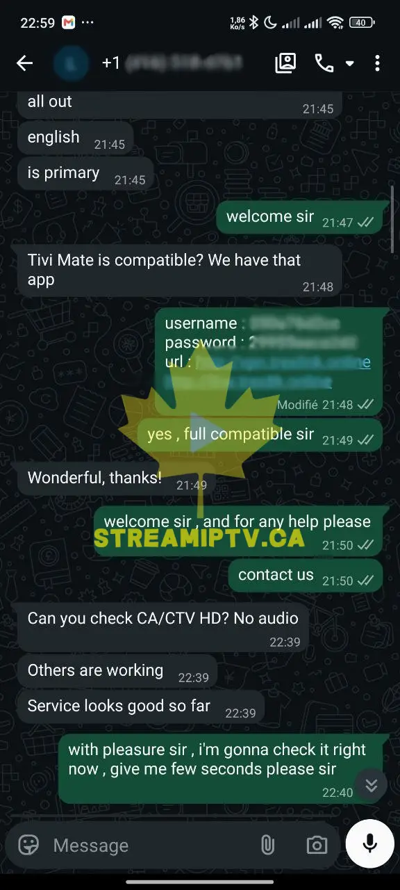 StreamIPTV WhatsApp — FireStick setup help