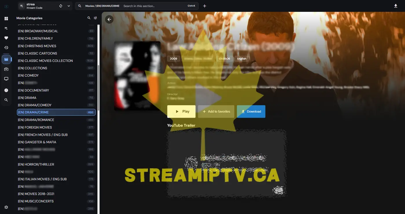 StreamIPTV VOD library — movies and series on demand