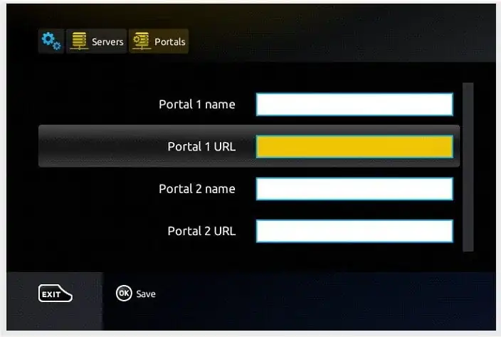 form of portals to be completed